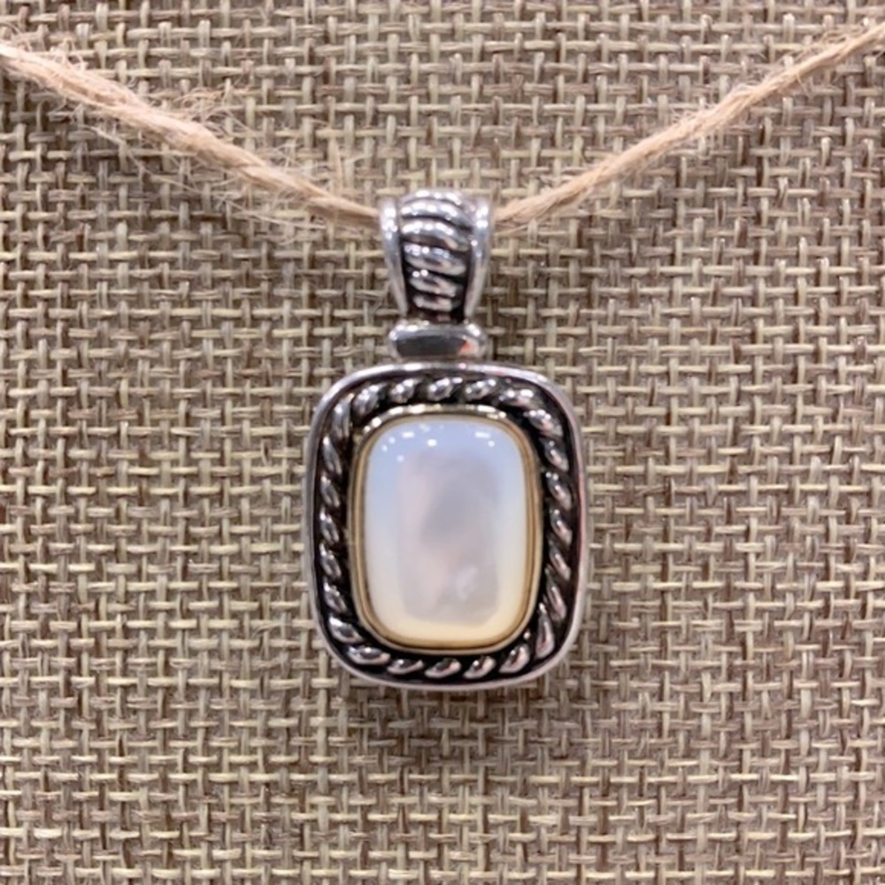 Sterling Silver & 14K Mother of Pearl Pendant